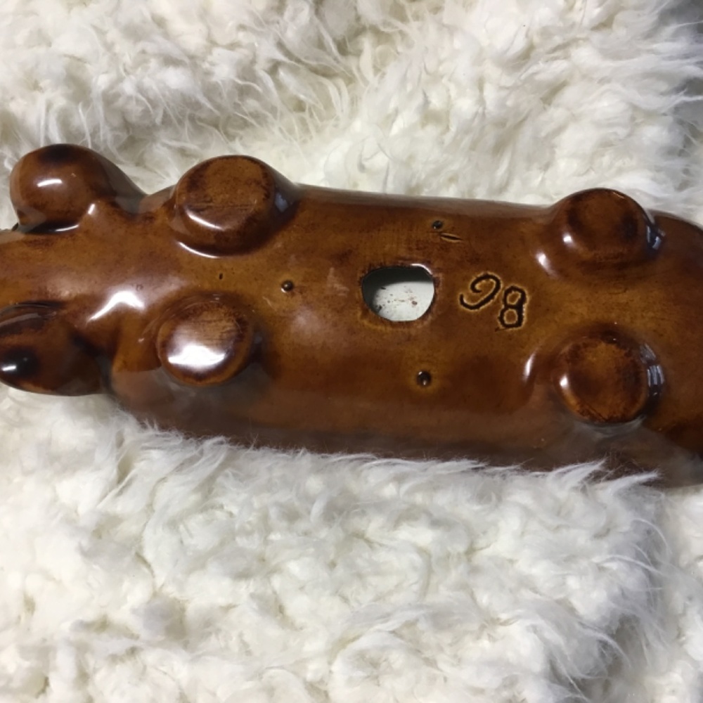 Vintage Art Pottery Ceramic Dachshund Trinket/Cracker/Olive Holder - Picture 6 of 7